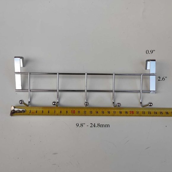 Over The Door Hook Rack Hanger 2 Pack Organizer Rack Hanger - For Thin Doors - Picture 2 of 3